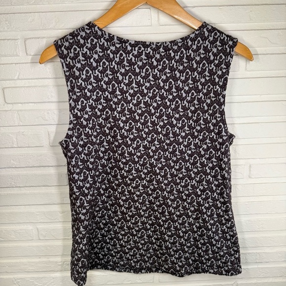 Maeve Gray and Black Tomcat Cat Print Sleeveless Blouse, Women’s Size Medium - Picture 7 of 10